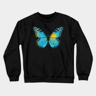 Kazakhstani Flag  Butterfly - Gift for Kazakhstani From Kazakhstan Crewneck Sweatshirt